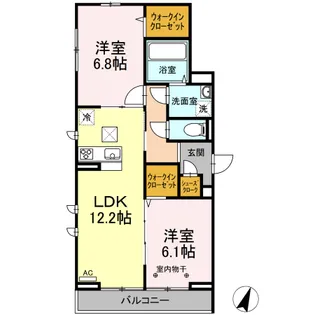 Maison des Anges(メゾンデザンジュ)【2階】の間取り