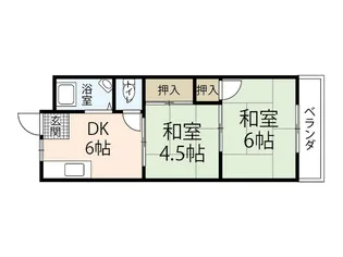 向井コーポ【4階】の間取り