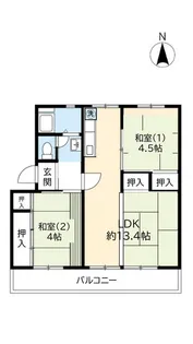 UR玉川橋【3階】の間取り