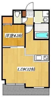 クロノス2八反田【2階】の間取り