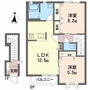 シャーメゾンミモザ【2階】の間取り
