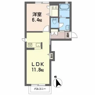 ランドスケープA【1階】の間取り