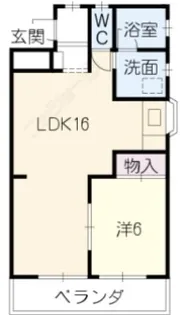 レーベン西条B棟【3階】の間取り