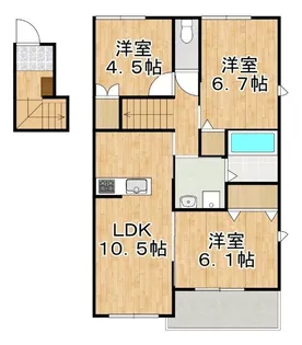ユアメゾン益野B【2階】の間取り