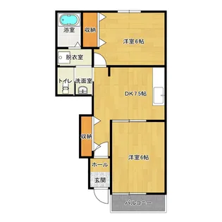 ライジングサンガーデンII【1階】の間取り