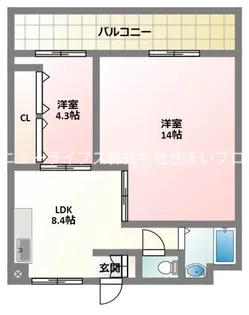 第1シャトーモリオカ【1階】の間取り