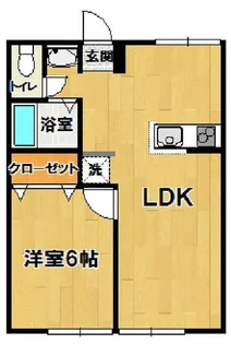 エステートピア若葉1号棟【1階】の間取り