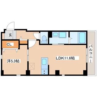 プランドール仙台【3階】の間取り