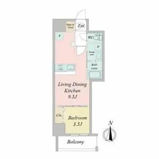 クロスレジデンス阿波座【7階】の間取り