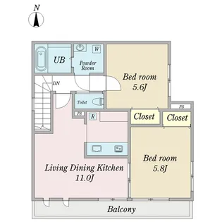 ジェミニ【2階】の間取り