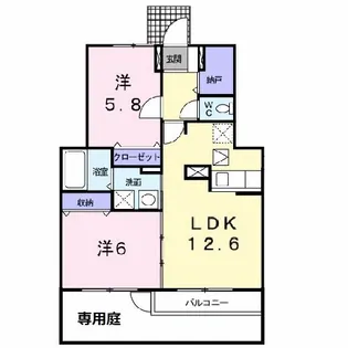 メゾン パルテールI【1階】の間取り