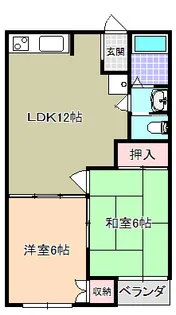 サウスコーポ豊田【1階】の間取り