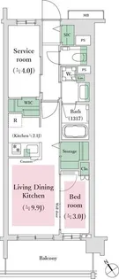 エクセレントシティ横濱天王町ステーションサイド【2階】の間取り