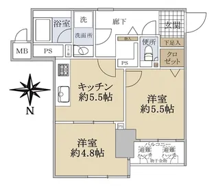 上野入谷シティハウス【3階】の間取り