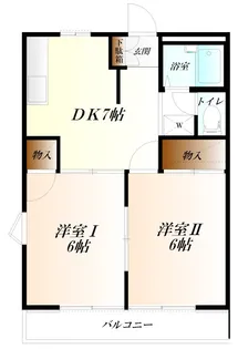 クリスタルパレス WiFi対応【2階】の間取り