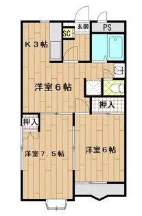 ヴィエント【2階】の間取り