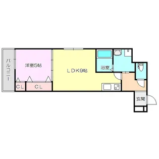 フジパレス上新庄2番館【1階】の間取り