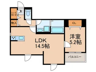仮)Belle Lead緑橋【2階】の間取り