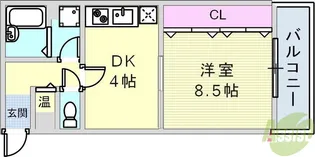 レグルスコート【1階】の間取り