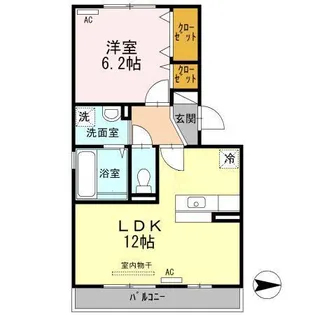 オーキッド八王寺【1階】の間取り