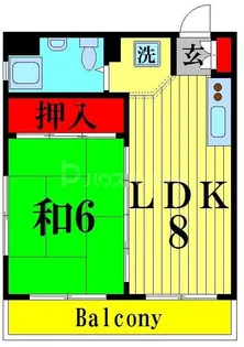 泉コープ東【6階】の間取り