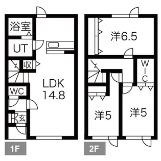 クラージュ拓北A【1階】の間取り