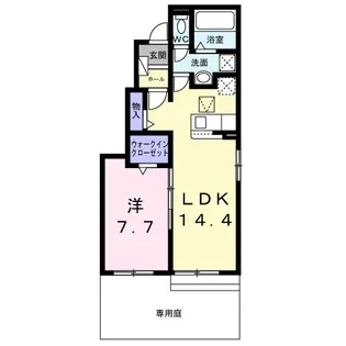 フローレス コート I【1階】の間取り