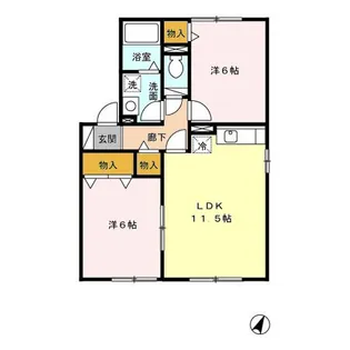 ファイン若宮【1階】の間取り