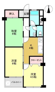 ニチモ日吉第5コーポラス【4階】の間取り