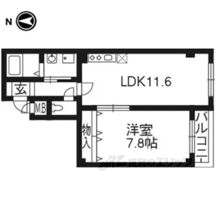 アルドーレ寺之内【2階】の間取り