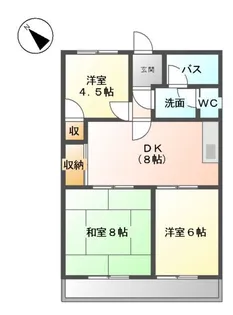スカイメゾン大高 B棟 C棟【2階】の間取り