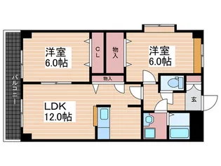 フラッツトップヒルズ【1階】の間取り