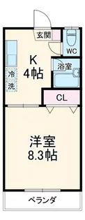ハイツ栴檀【2階】の間取り