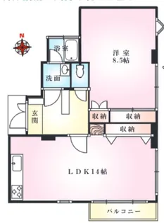 KHマンション.【1階】の間取り