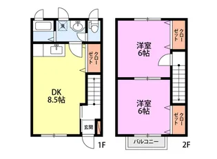 トラストヒルズ【1階】の間取り
