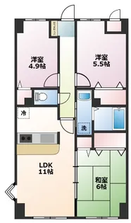 サンライズヒル【4階】の間取り