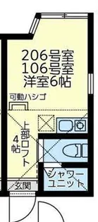 ユナイト川崎ベーリング【1階】の間取り