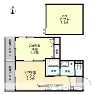 Floracion中山【2階】の間取り
