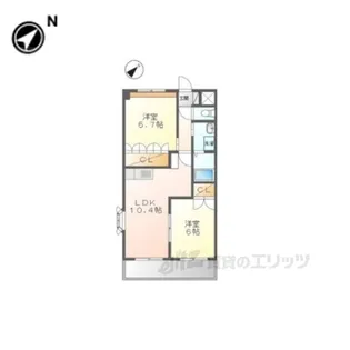 メゾン水無月【2階】の間取り