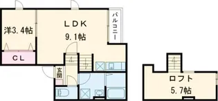 ポラリス大牟田2【1階】の間取り
