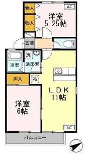 エテール2番館【2階】の間取り