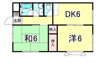 ハイツ本多聞【2階】の間取り