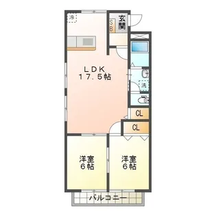 SOUTH WEST 弐番館【1階】の間取り