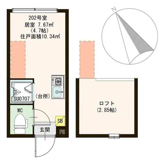 ハーモニーテラス泉町IV【2階】の間取り