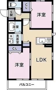 みくりやハイツ【2階】の間取り