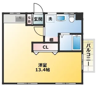 カーサ東向島【4階】の間取り