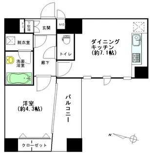 デュオスカーラ阿佐ヶ谷II【10階】の間取り