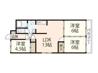 ヘルックワセダ【4階】の間取り
