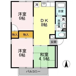 ファミール三好 A棟【2階】の間取り