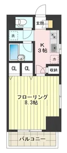 ビーンズ立川【8階】の間取り